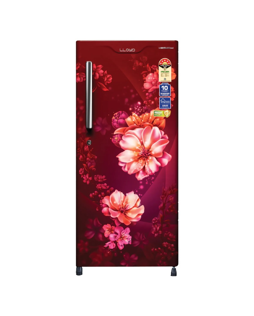LLOYD 188 Litres 3 Star Direct Cool Single Door Refrigerator with Antibacterial Gasket (GLDC203SCWT2LC, Cherry Blossom Wine)