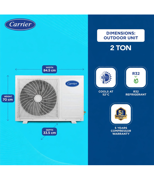 A/C CARRIER 24K DURAWHITE EX R32 CAS24DH3R33F0 2.0T 3S FS