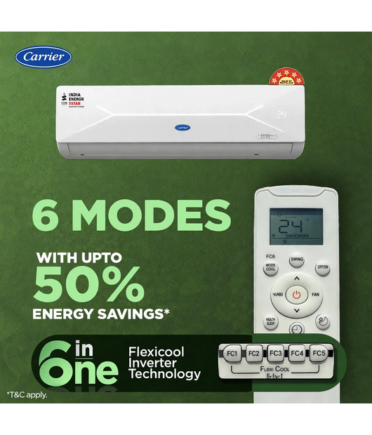 CARRIER AIRCONDITIONER 18KXCEL LUMOGXI ALPHA H.JET CAI18CL5R36W01.5T5SINV(2026 MODEL)