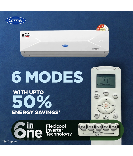 CARRIER AIRCONDITIONER 12KXCEL LUMOGXI ALPHA H.JET CAI12CL3R36F0 1T3SINV(2026 MODEL)