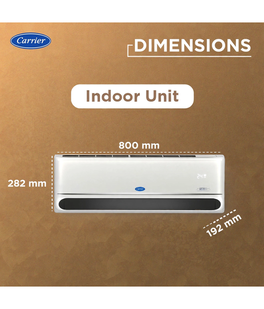CARRIER AIRCONDITIONER 12K INDUS GXI ALPHA HYBRIDJET CAI12IN3R36F0 1.0T 3S INV